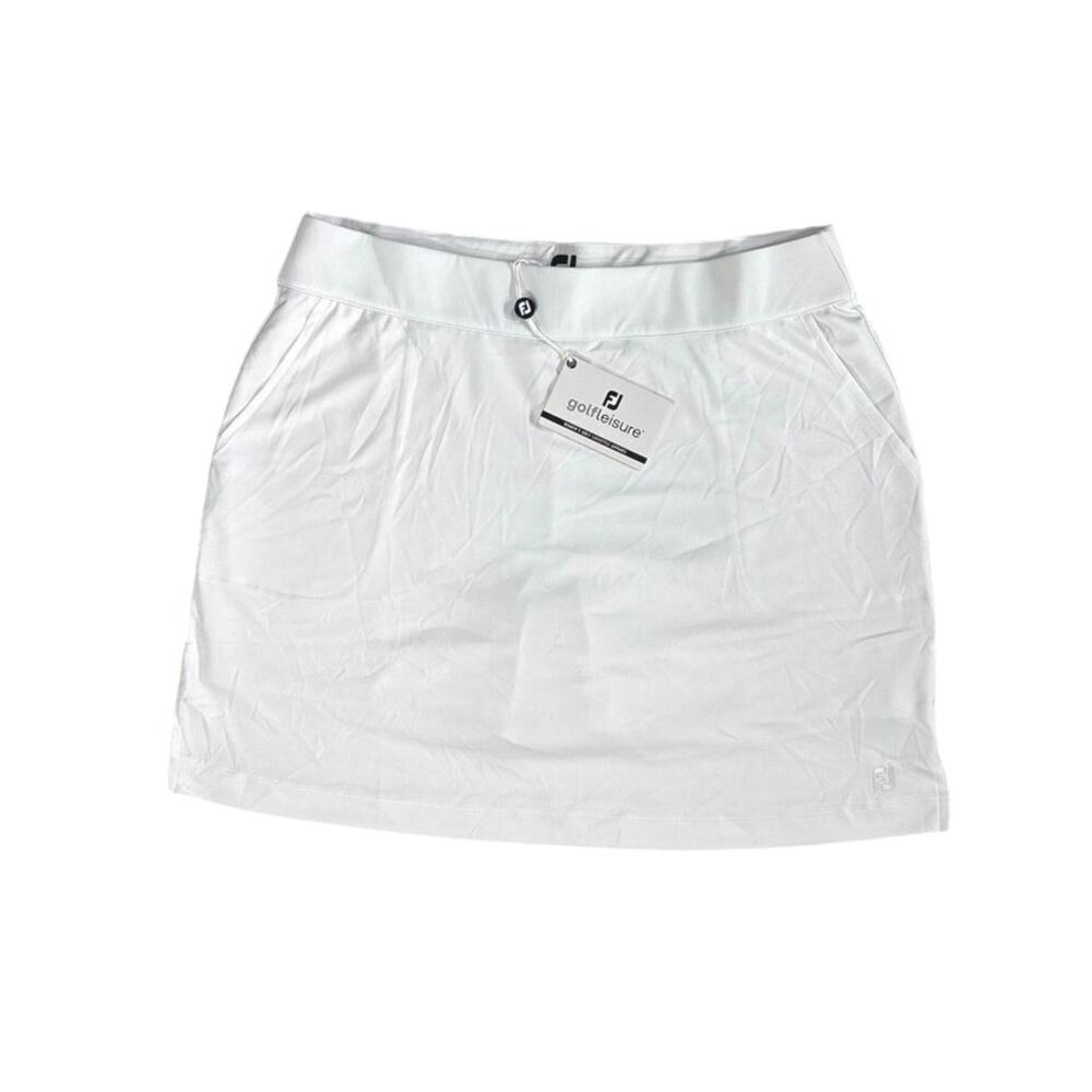 NWT FootJoy Golfleisure Performance Skort White Women's Size Large 26402 Flaw